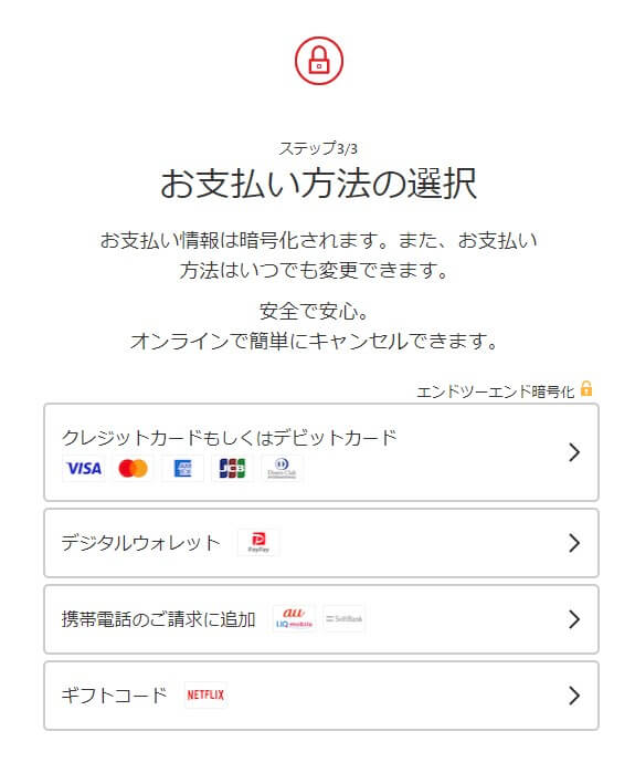 Netflix登録画面5
